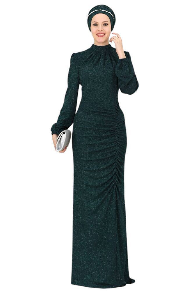 fashionshowcase Abendkleid langärmliges Maxikleid Damen Abaya günstig online kaufen