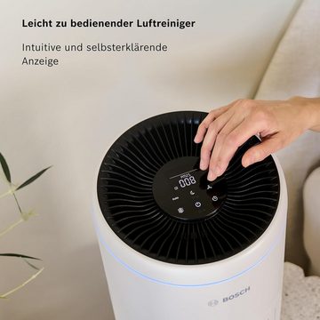 BOSCH Luftreiniger Luftreiniger,entfernt 99,9% aller Verschmutzungen, 3in1 Filter HEPA13, für 37 m² Räume, Air Purifier Raucherzimmer Luftfilter Zuhause Schlafmode Timer per App