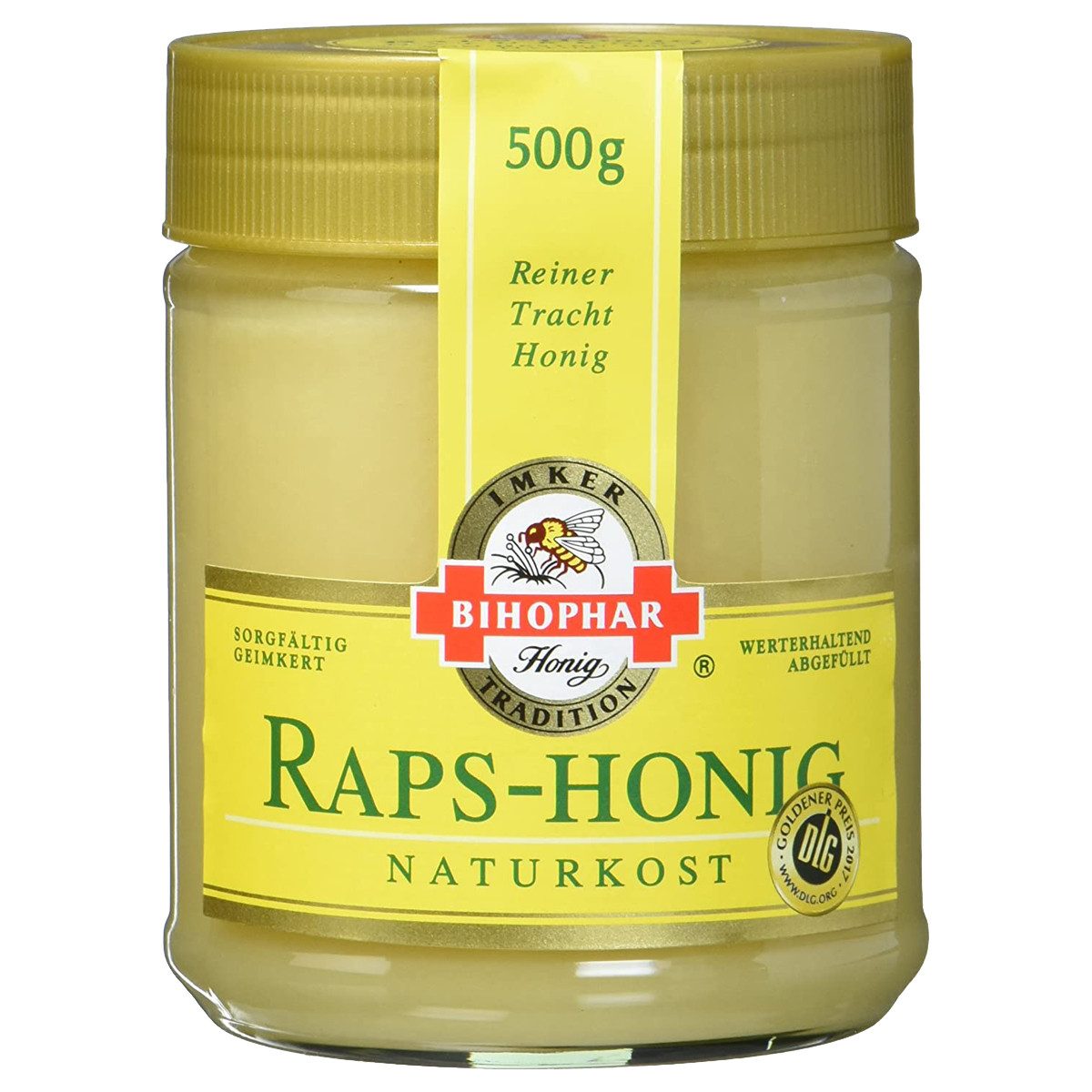 BIHOPHAR Honig, Bihophar Raps Honig Naturkost Reiner Tracht Honig im Glas 500g