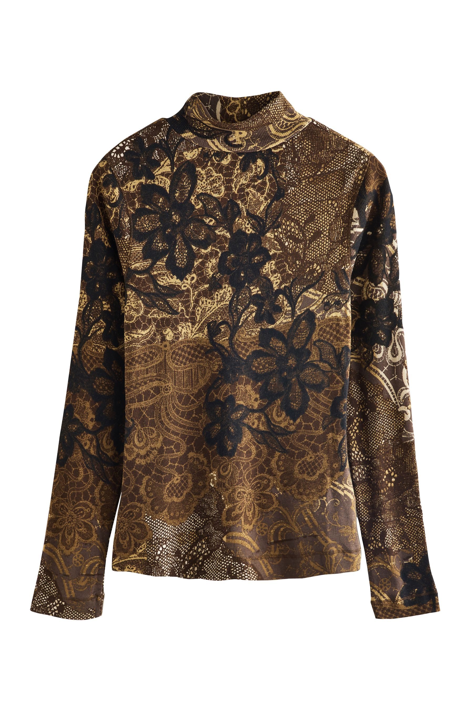 Next Rollkragenshirt Geripptes Langarmshirt mit Rollkragen (1-tlg) günstig online kaufen