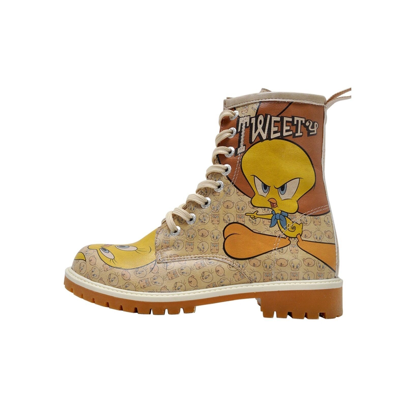 DOGO Wb Longe Ботинки Schnürstiefel Tweety With Roses Damen Schnürboots Handgefertigt