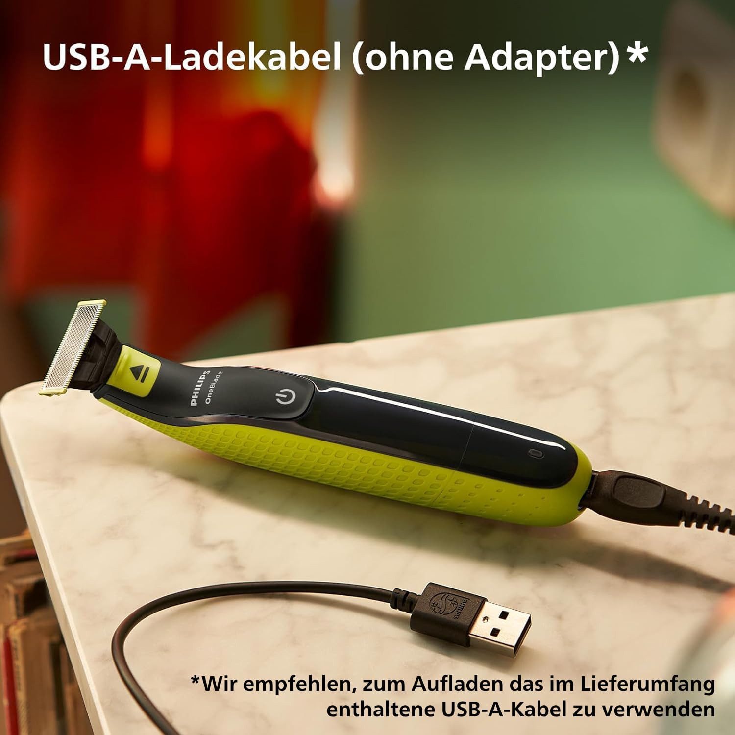 Philips Elektrokörperrasierer OneBlade 360 Face & Body Rasierer Bodygroomer, Abwaschbar, Aufsätze: 3, Ja, 5-in-1-Kammaufsatz, Körperaufsätzen, USB-A-Ladekabel, Transporttasche, App-Konnektivität, 5-in-1-Kammaufsatz, Nass- und Trockenrasur