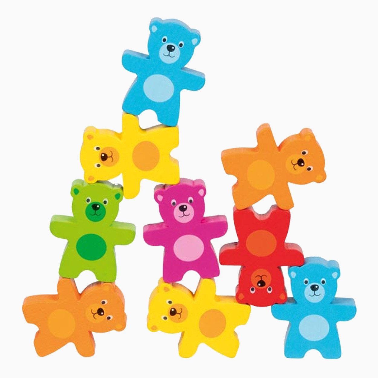 Stapelspielzeug Stapelspiel Bunte Bärenbande