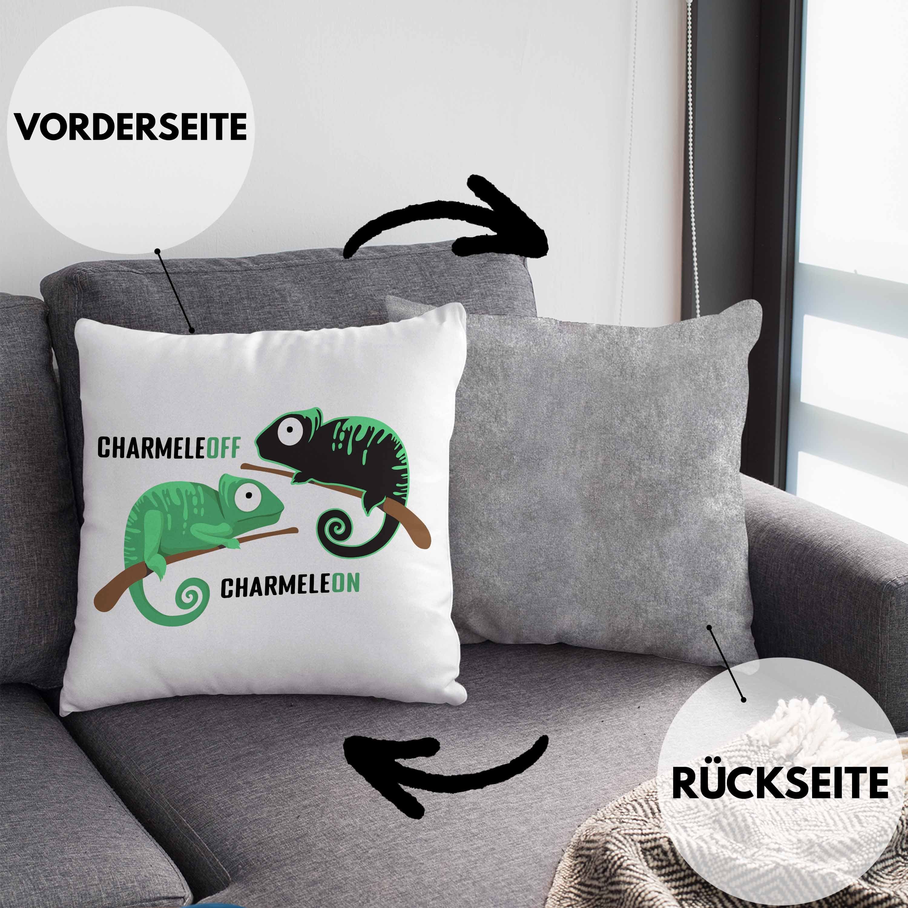 Frauen Witz Spruch Lustige Dekokissen Dekokissen ChameleON Füllung Grau Kollegin Trendation - mit 40x40 Kissen Trendation Humor ChameleOFF Kissen