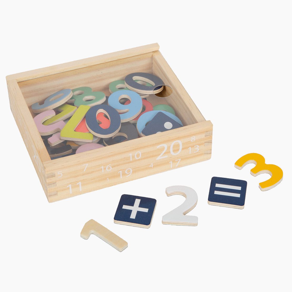 Small Foot Lernspielzeug Bunte Magnetzahlen Educate (packung, 41-St., mit Magnet-Funktion), Set ist aus hochwertigem Holz gefertigt