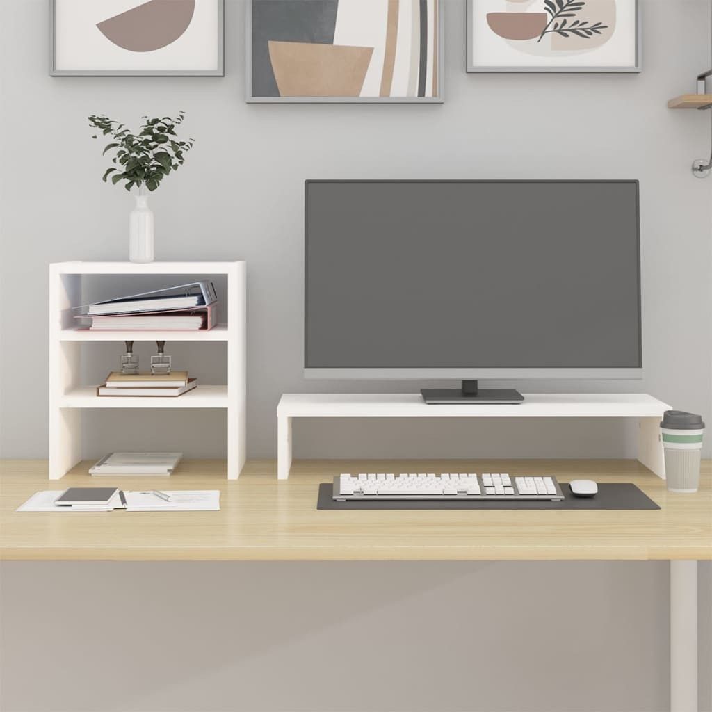 vidaXL Computertisch Monitorständer Weiß 81x20x30 cm günstig online kaufen