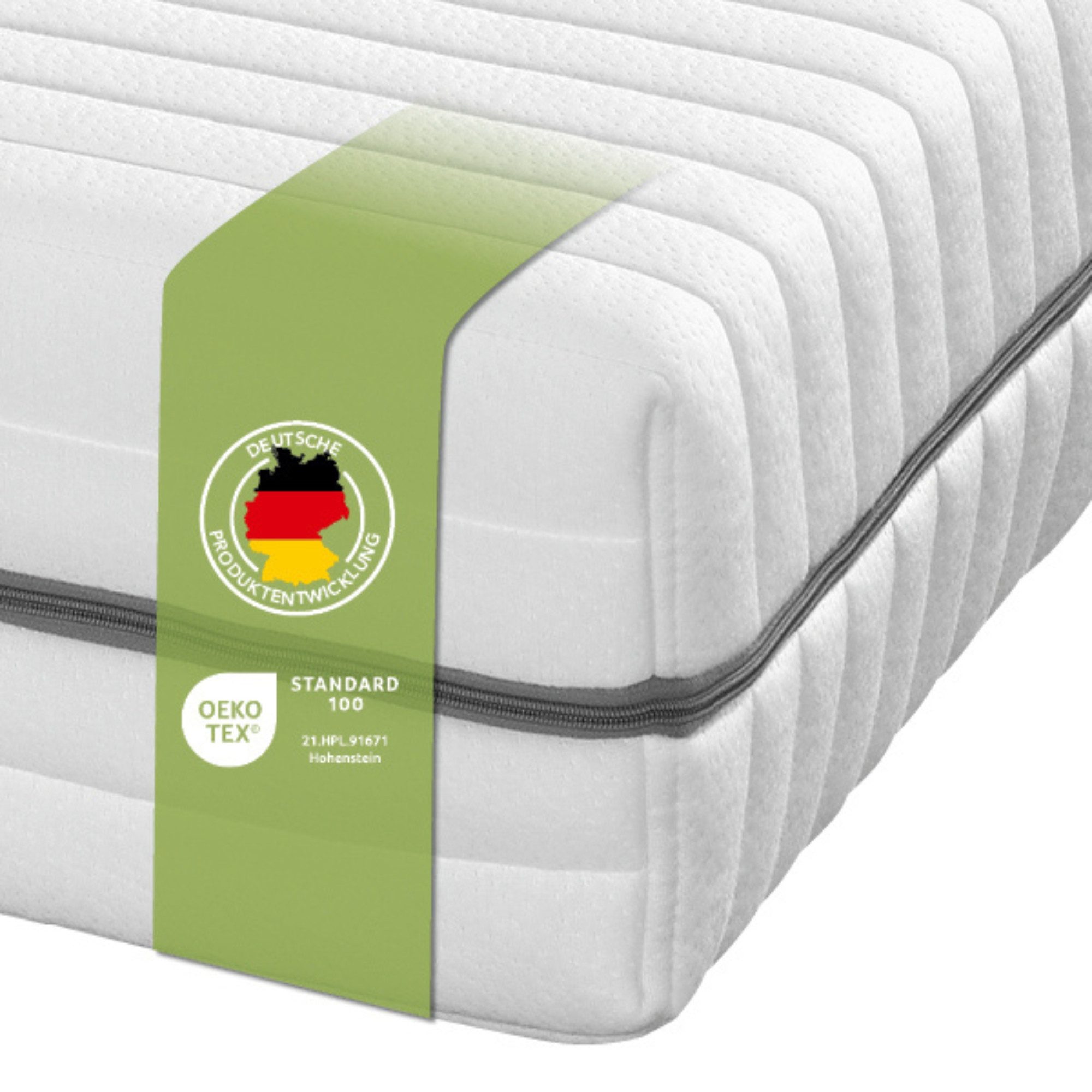 Kaltschaummatratze Silber, 7 Zonen Matratze 90x200 günstig online kaufen