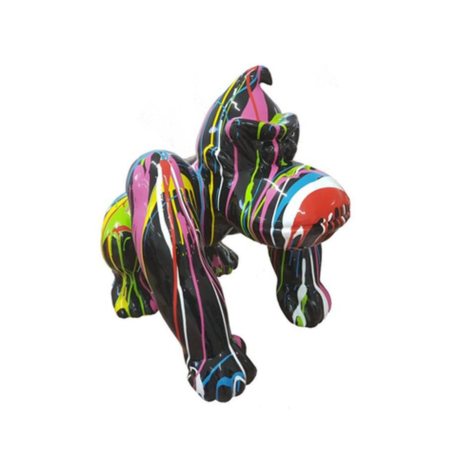 Xlmoebel Dekofigur Moderne Gorilla Skulptur 70cm aus Kunststoff für Garten Deko, Made in Europa