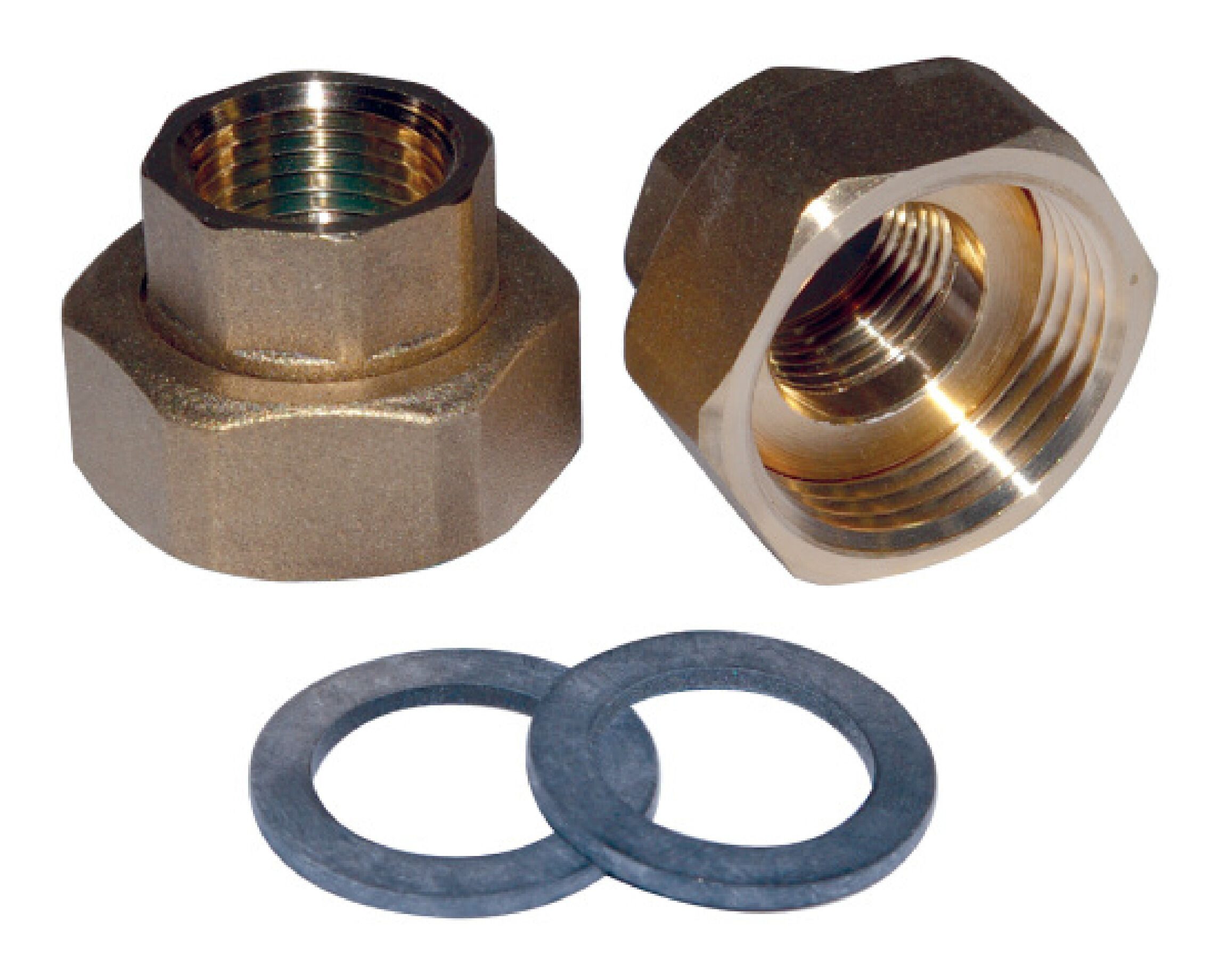 Wilo Umwälzpumpe, Rp ½ x G 1, 1 Set Verschraubungen f. Umwälzpumpen aus Temperguss