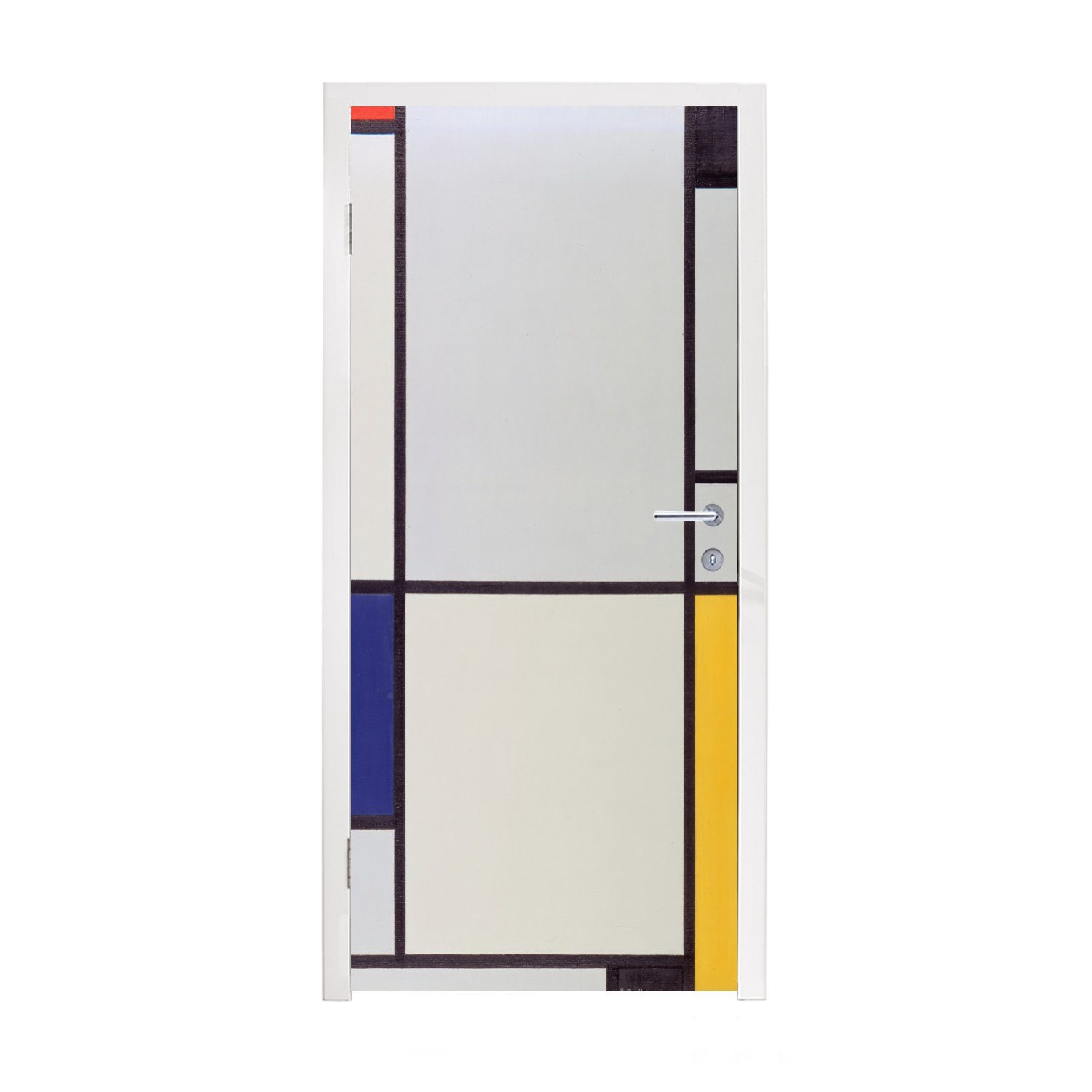 MuchoWow Türtapete Tableau I - Piet Mondrian, Matt, bedruckt, (1 St), Fototapete für Tür, Türaufkleber, 75x205 cm