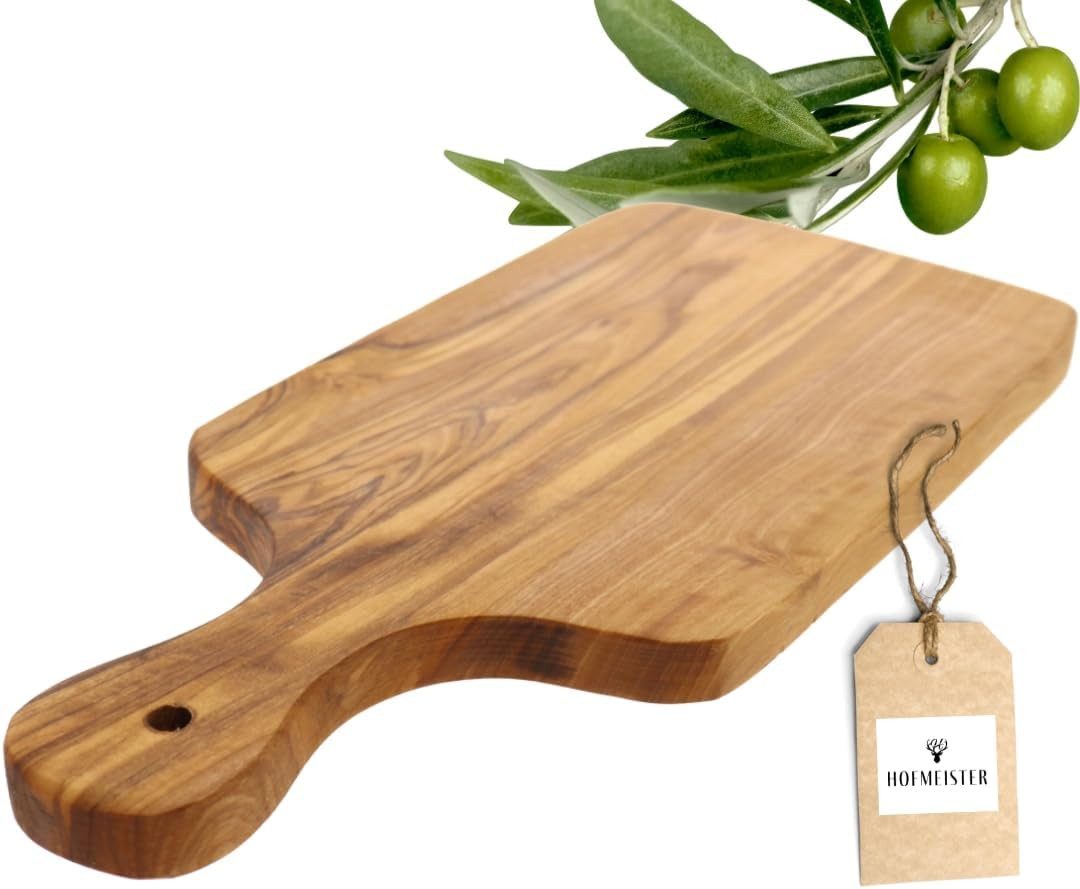 Hofmeister Schneidebrett Küchenbrett Servierbrett Holzbrett, Olivenholz