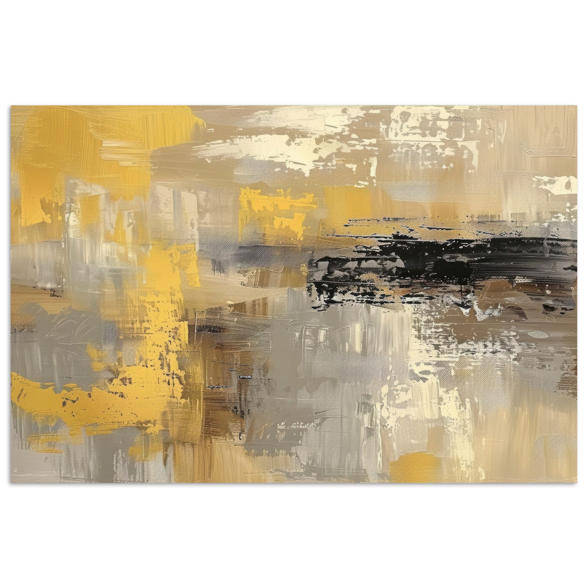 MuchoWow Poster Abstrakt - Gelb - Modern - Beige, (1 St), Poster ohne Rahme günstig online kaufen