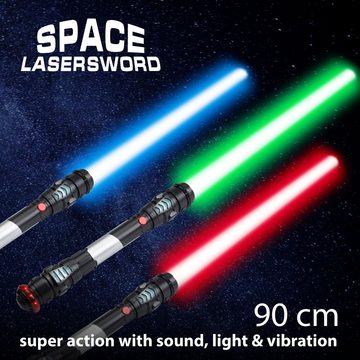 Goods+Gadgets Lichtschwert Laserschwert Spielzeugschwert, Schwert mit Licht, Sound & Vibration