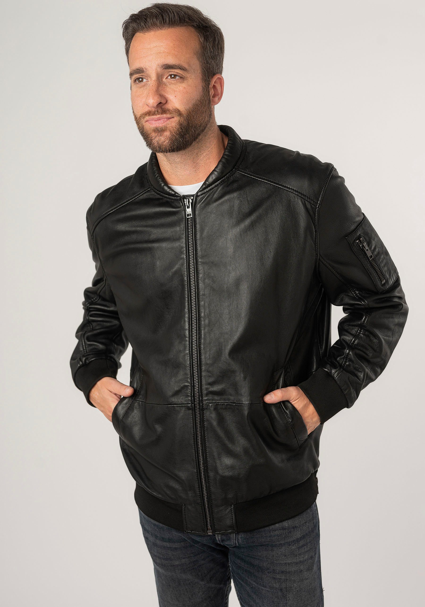 Mauritius Lederjacke 2Mkaira OS mit Reißverschluss, günstig online kaufen