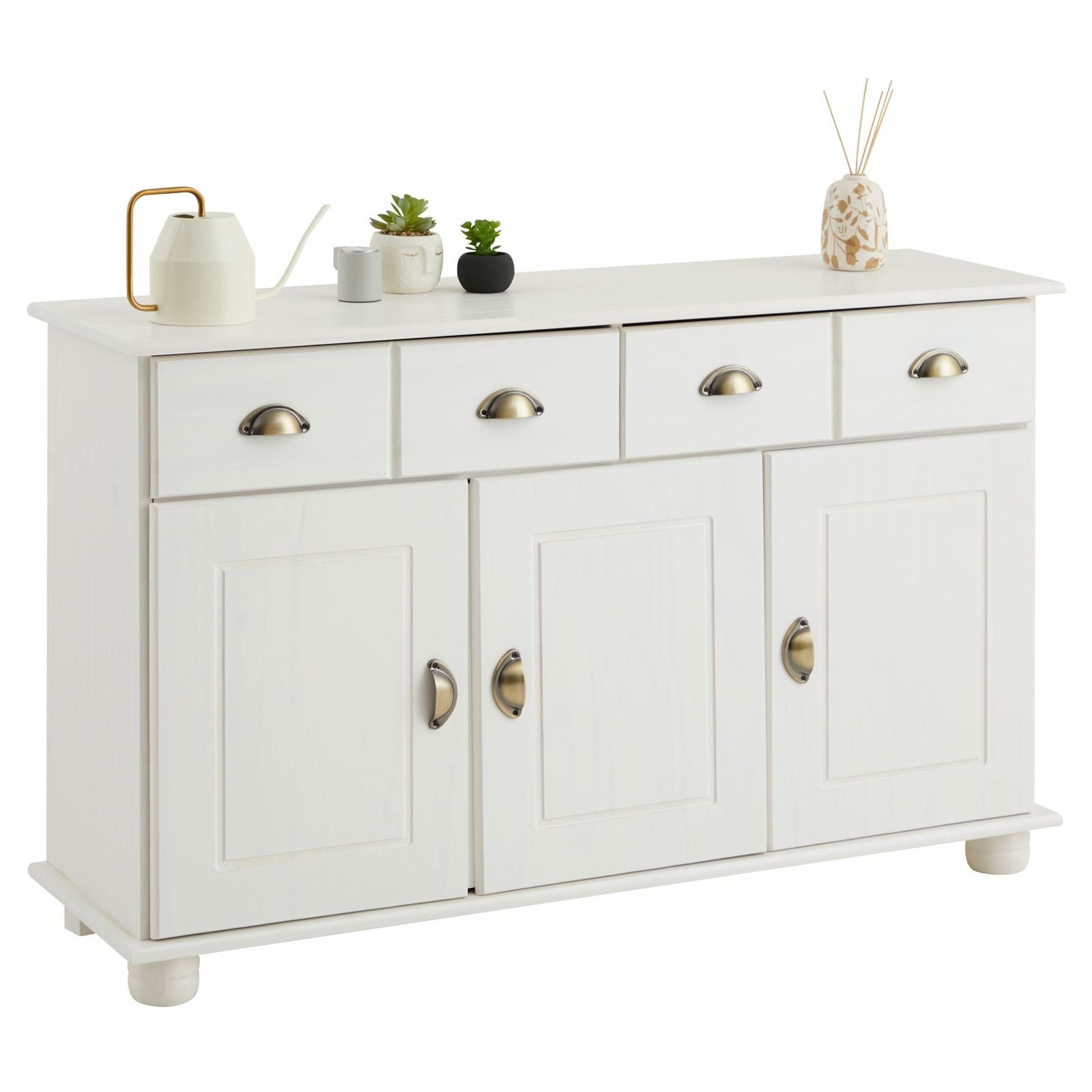 IDIMEX Kommode COLMAR, Sideboard Kommode Anrichte Kiefer massiv 3 Tür