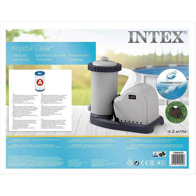 Intex Kartuschen-Filterpumpe 28636GS Filterpumpe Poolpumpe 5678 L/h Schwimmbadpumpe Schwimmbecken