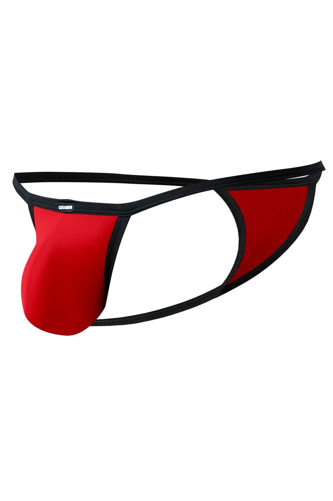 CUT4MEN Slip Roter Mini Tanga Männer Mikrofaser Neon elastisch blickdicht kurz Scha