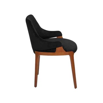 JVmoebel Esszimmerstuhl Luxus Esszimmer Schwarz 4x Stühle Modern Holz Möbel Stühle Design (4 St), Made in Europa