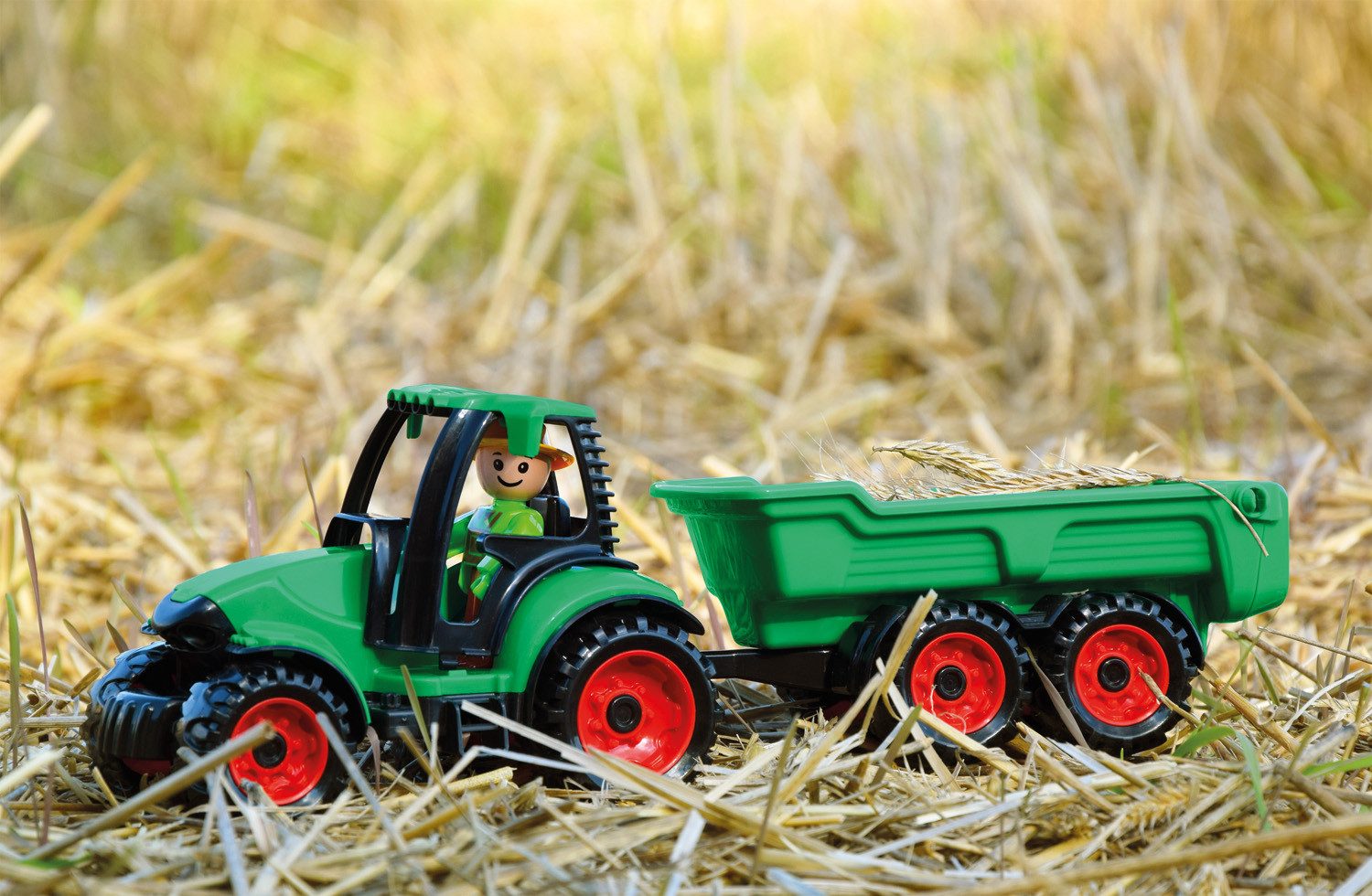 Lena® Spielzeug-Traktor Truckies Traktor mit Anhänger