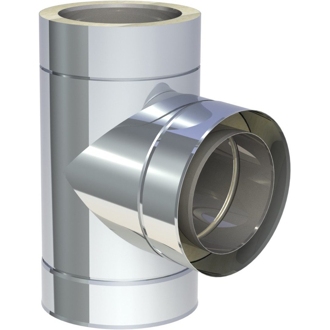 Jeremias Schornstein DW-ECO 2.0 Ø 130 mm - T-Anschluss 87°, Ø 130 mm