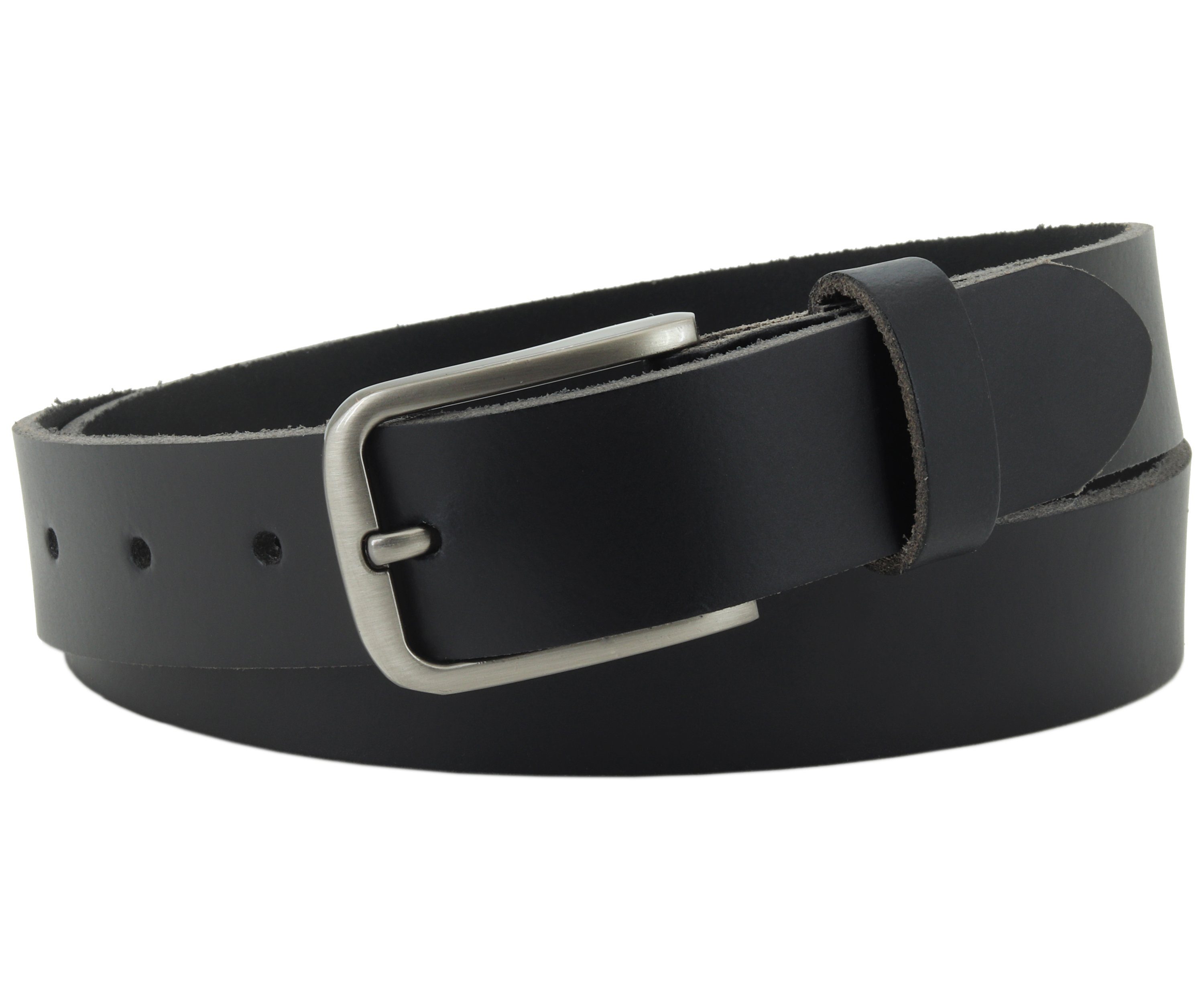 Ledergürtel OM313-PL-Schwarz