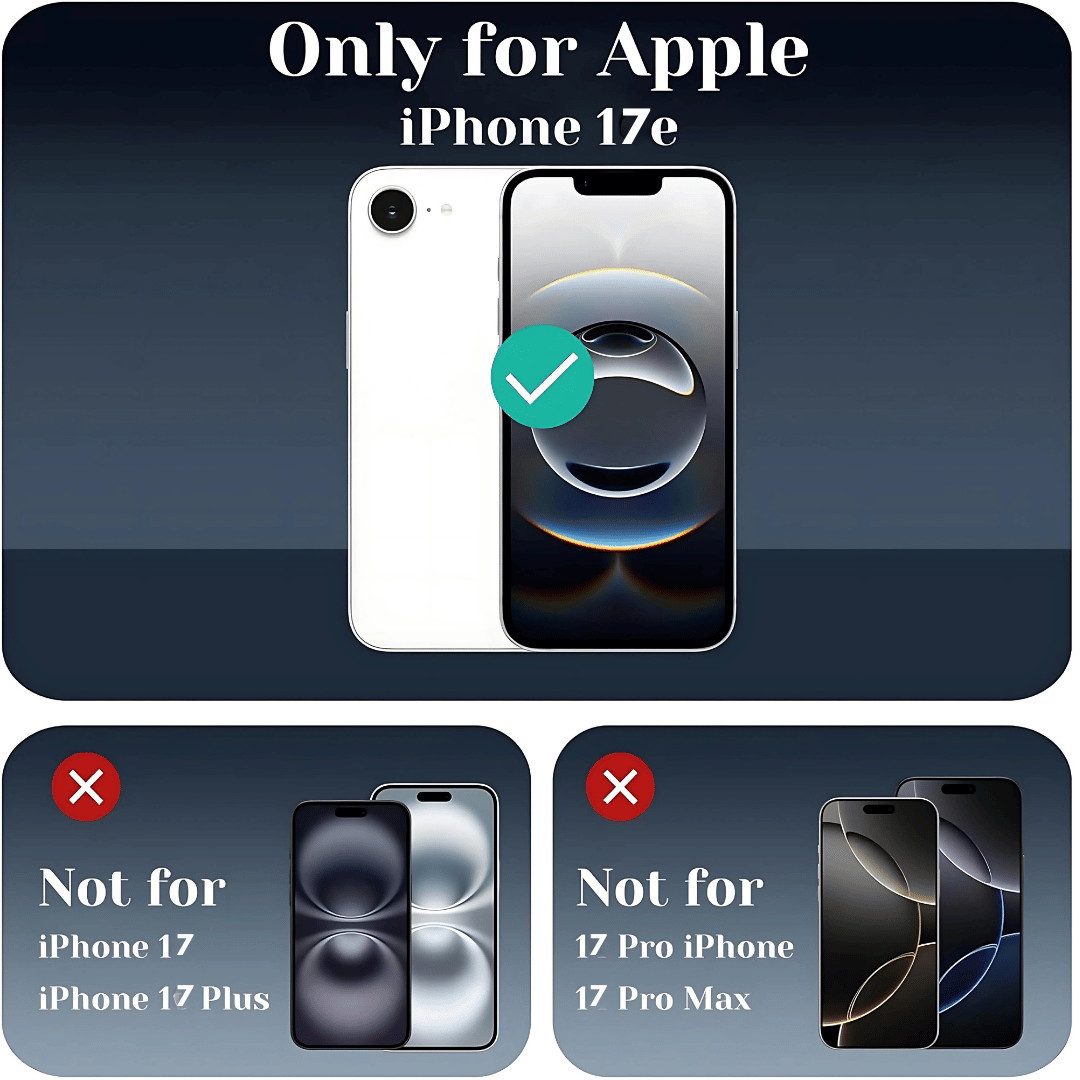 SmartUP Displayschutzglas 3X Schutzglas für iPhone 17e Kamera Panzerglas Panzerfolie Screen 9H für iPhone 17e – Bild 2 von 5
