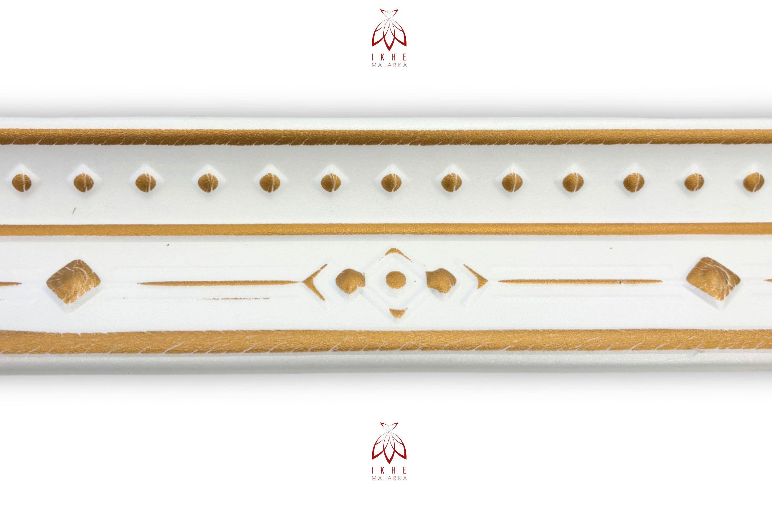 IKHEMalarka Deckenleiste Stuckleisten aus XPS Polystyrol – weiße Zierleisten 1 Meter, Kleben Montagekleber (z. B. Pattex DK Flex 1000), 1 Stück = 1 Meter Länge, – Bild 3 von 5