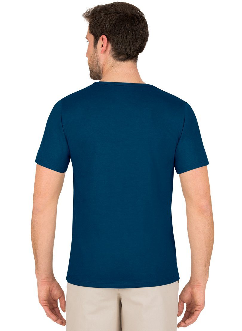 Trigema T-Shirt TRIGEMA T Shirt aus Biobaumwolle mit V-Ausschnitt (1-tlg)