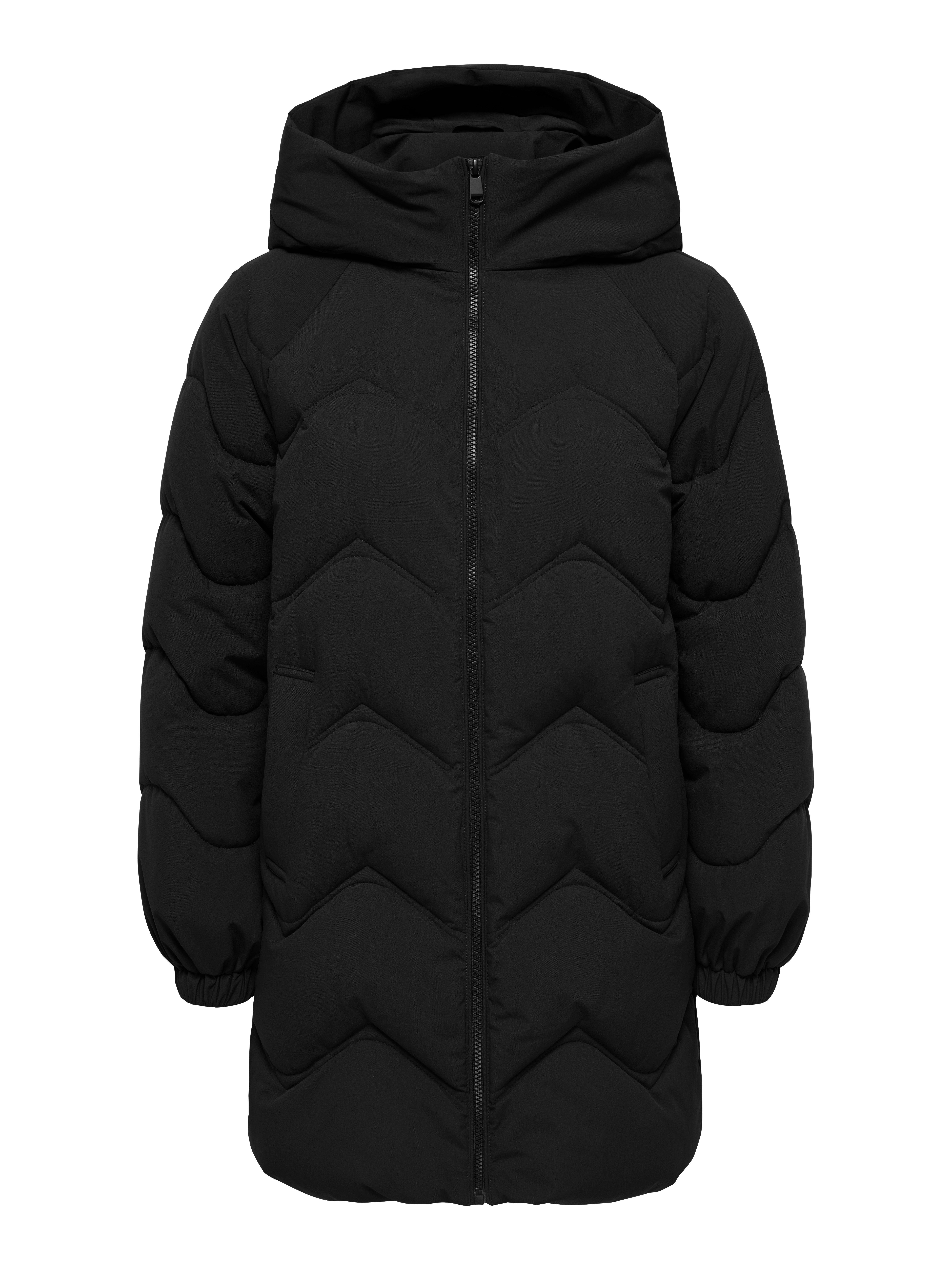 JDY Steppjacke JDYPOWER LONG HOOD PUFFER OTW HAB Kunstfaser