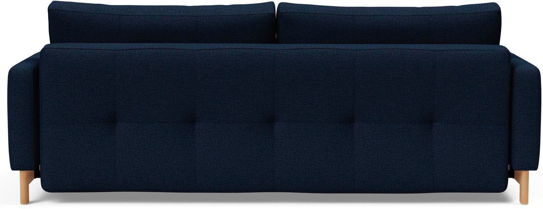 INNOVATION LIVING ™ Schlafsofa Pyxis, 3-Sitzer Sofa mit extrabreiter Bettfunktion, Skandi-Design, Multifunktionssofa, extrabequem durch Taschenfederkern, Dauerschläfer