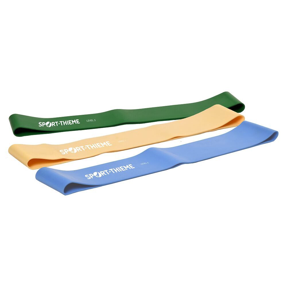 Sport-Thieme Stretchband Rubberbands-Set Pro Mix, Mit glatter und strukturierter Seite