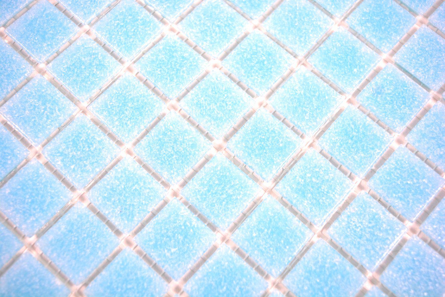 glänzend Bodenfliese Quadratisches Glasmosaik Mosaikfliesen / Matten lichtblau 10 Mosani