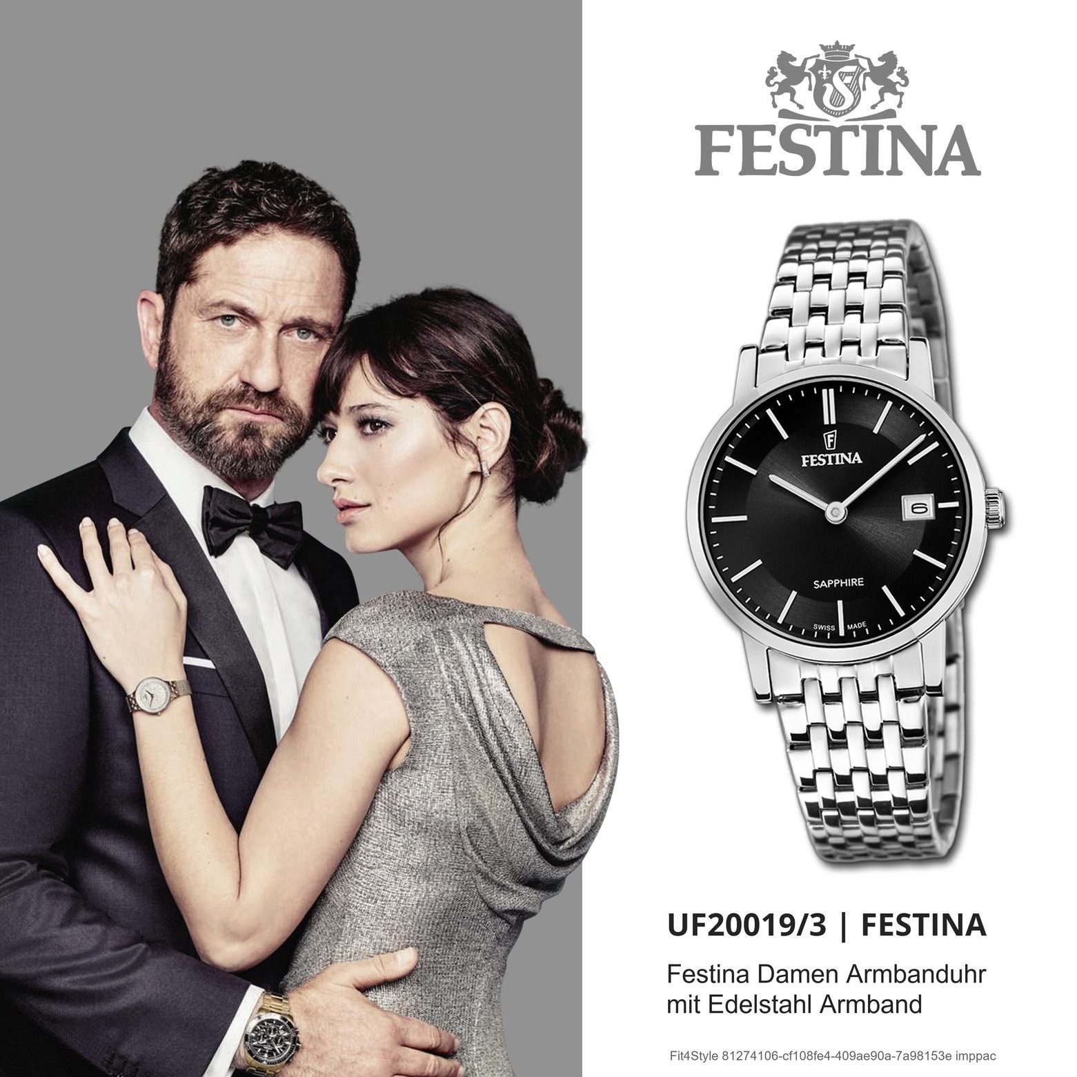 Festina Quarzuhr Festina Damenuhr Edelstahl silber, (Analoguhr), Damen Armbanduhr rund, Edelstahlarmband silber, Elegant