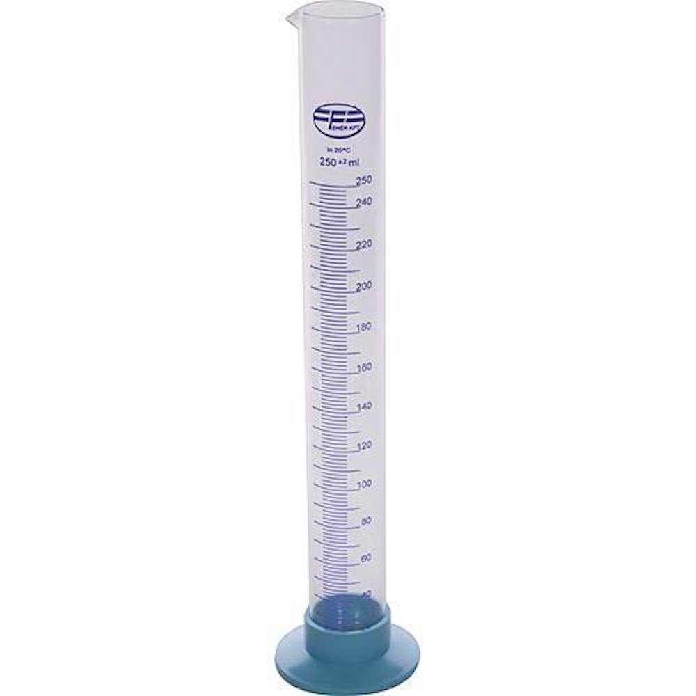 PROREGAL® Messbecher Messzylinder WHT 250ml, Messung, Glas