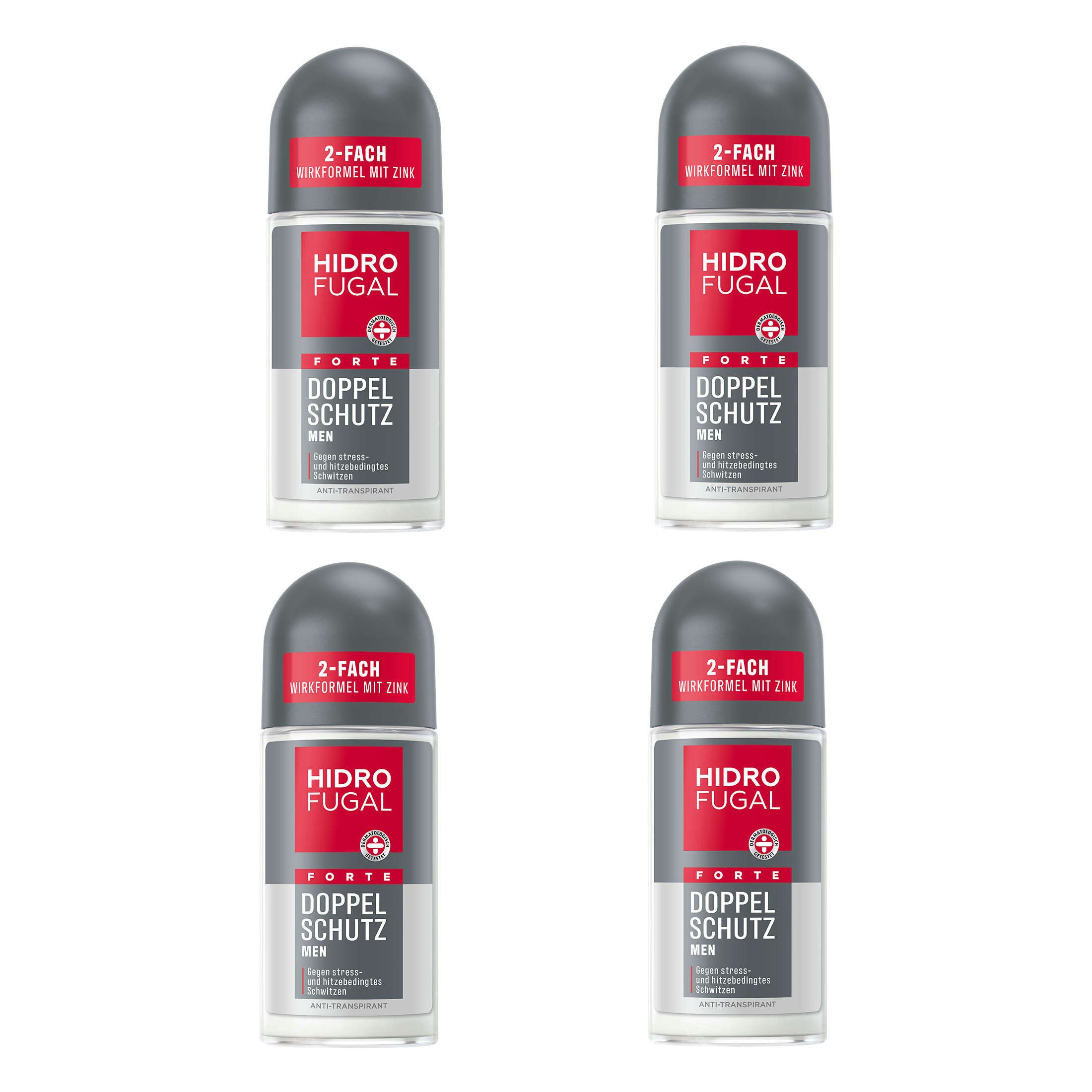 Deo-Roller Deo Roll-On Men Forte Doppelschutz Anti-Transpirant 4 x 50ml