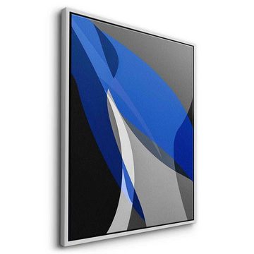 DOTCOMCANVAS® Leinwandbild Blue and gray, Leinwandbild Blue and gray blau grau moderne abstrakte Kunst Wandbild