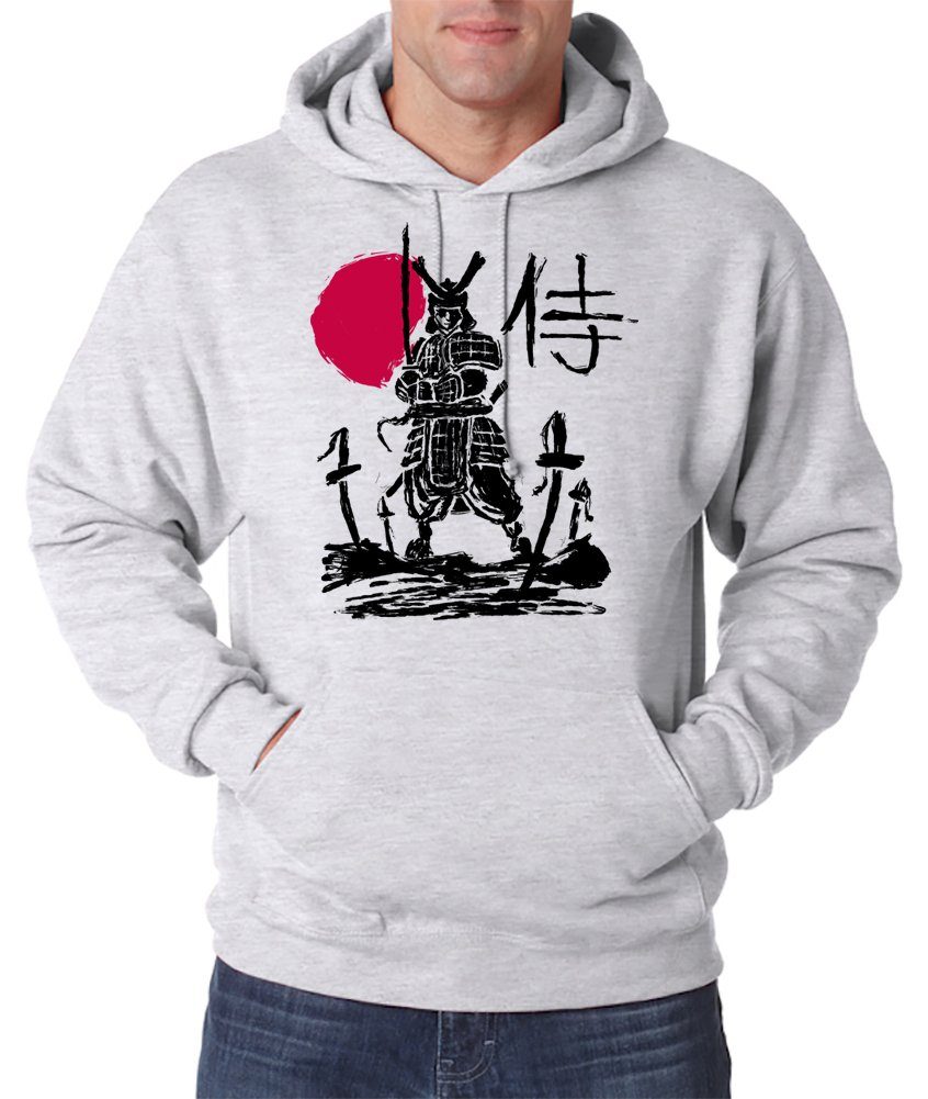 Kapuzenpullover Samurai Herren Hoodie Pullover