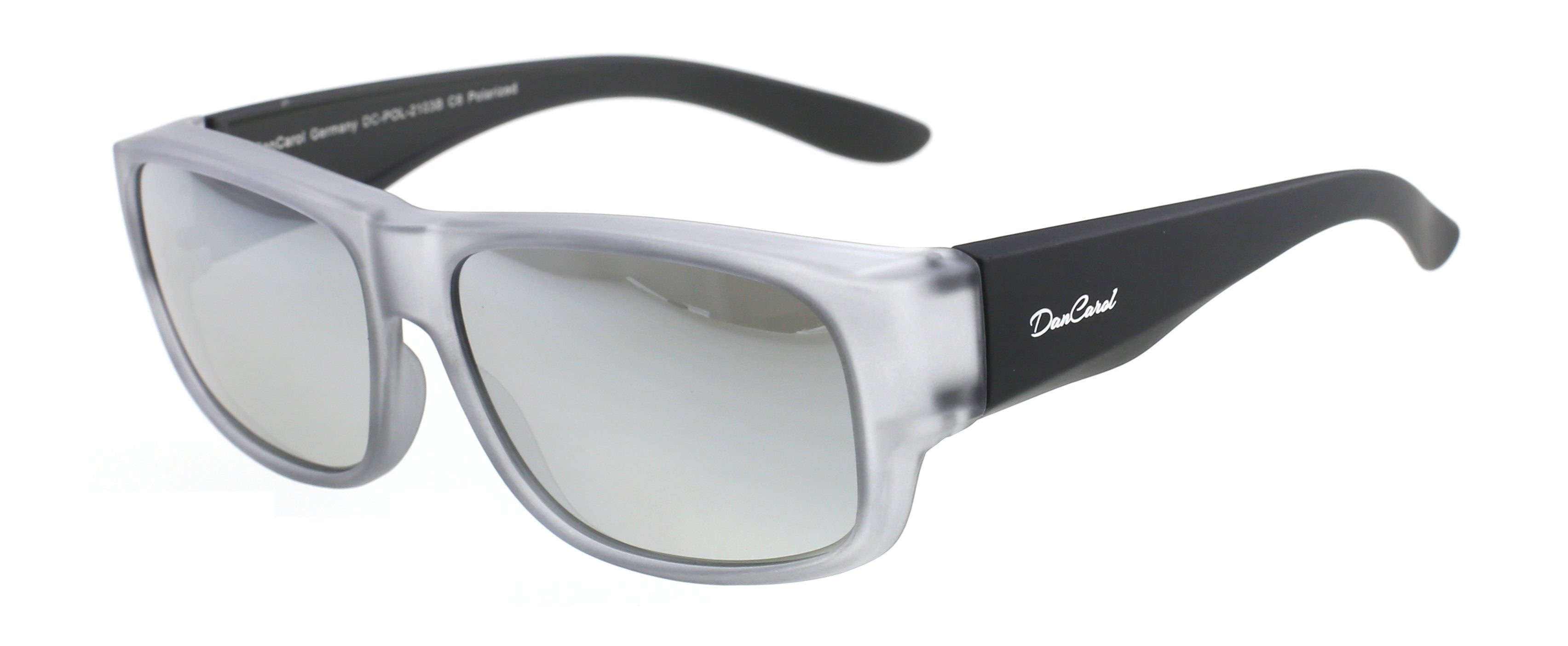 DanCarol Sonnenbrille DC-POL-2103B- Überbrillen -Mit Polarisierten Gläser bestens zum Autofahren, Angeln, Skifahren, Schwimmen