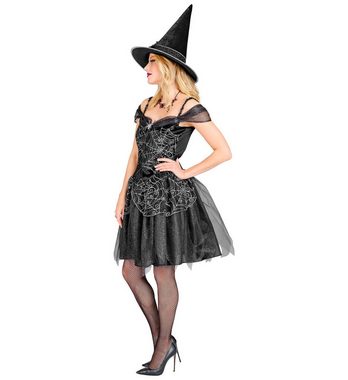 Widmann S.r.l. Hexen-Kostüm Hexe Kostüm 'Morgana' für Damen, Schwarz - Kleid