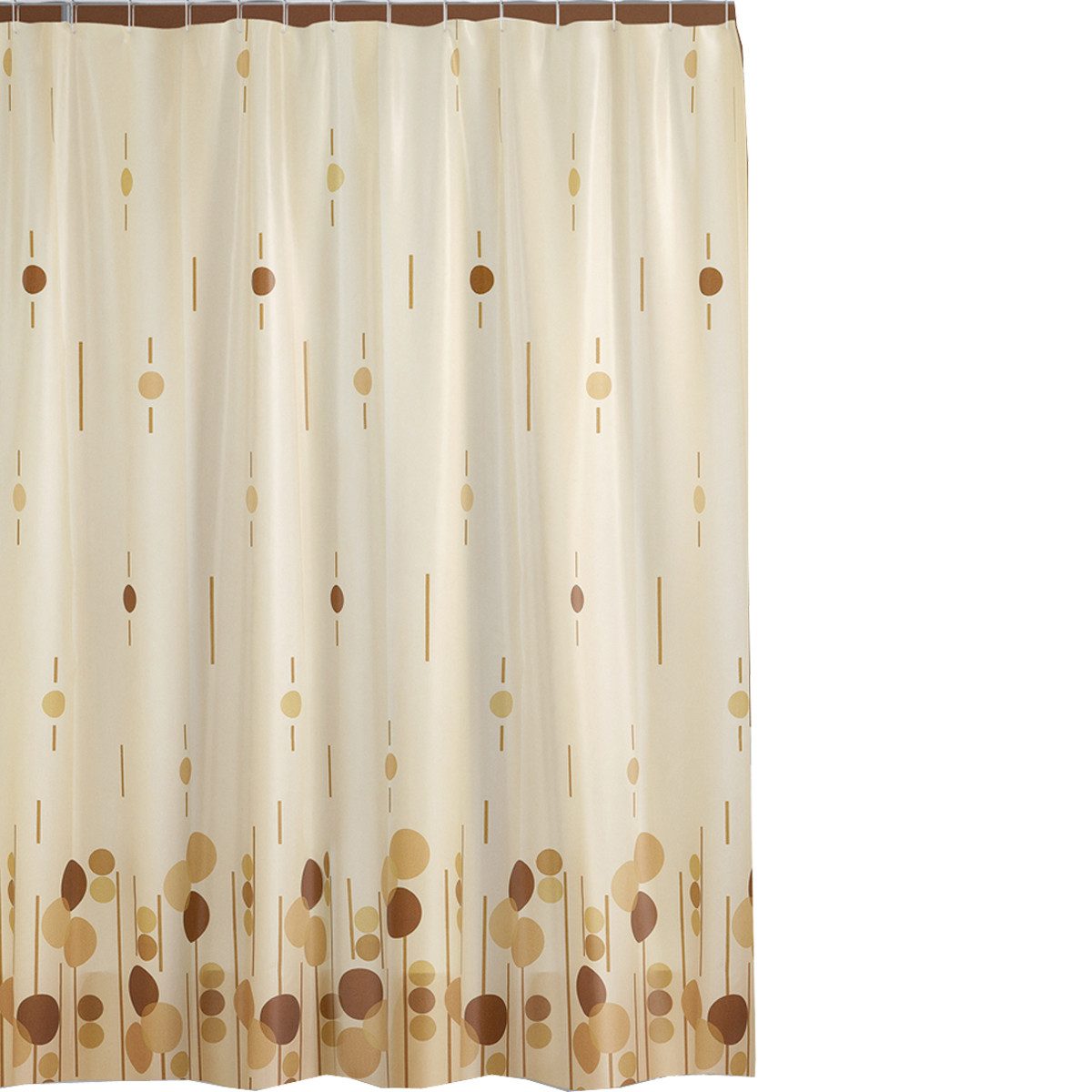 Ekershop Duschvorhang Textil Hel & Dunkel Braun Beige für Duschstange Breit günstig online kaufen