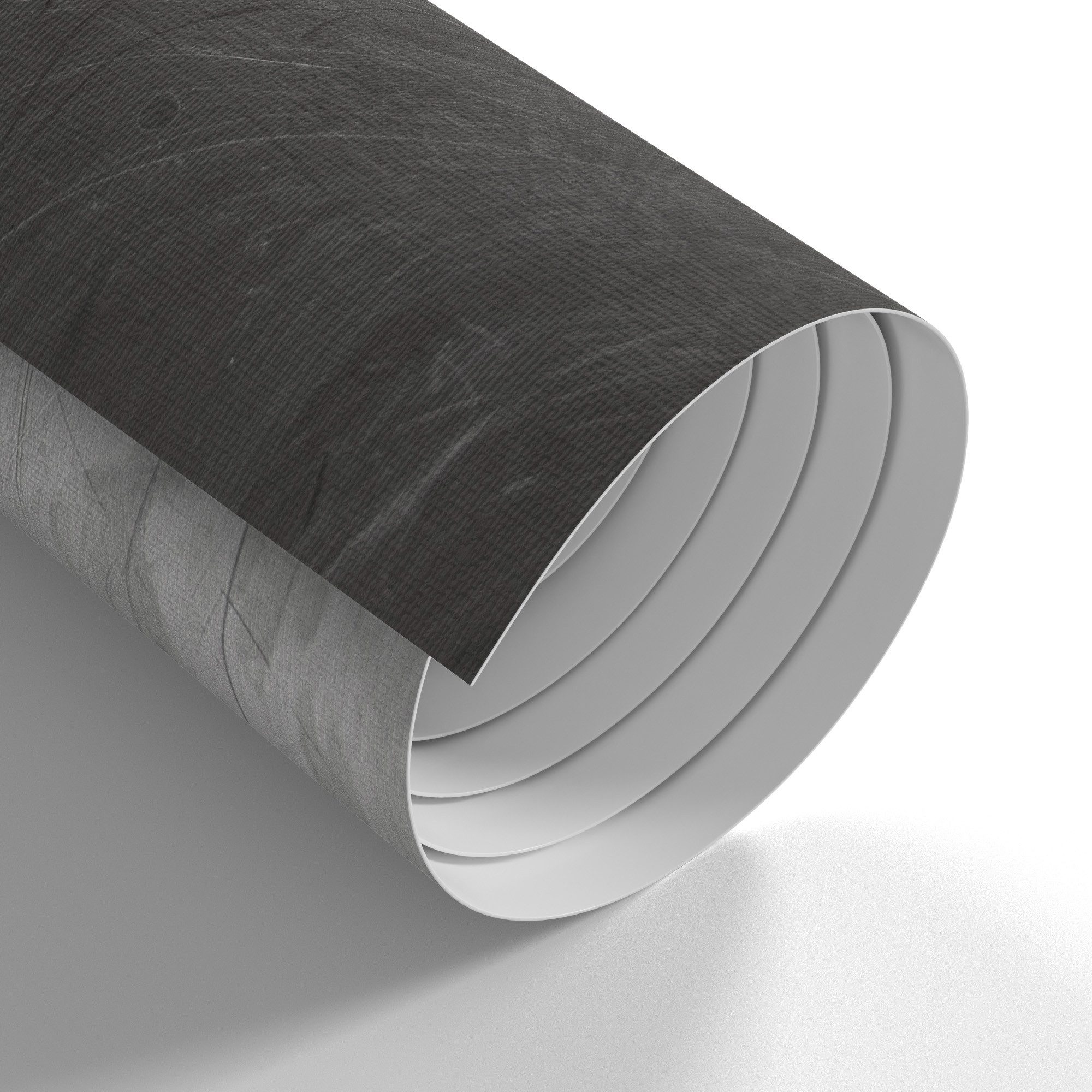 DEQORI Fototapete 'Abgenutzter Edelstahl', Rund, matte Leinwandstruktur, bedruckt, (1 St), selbstklebend Wandtattoo Motiv Wandtapete Wand Sticker Bild Tapete