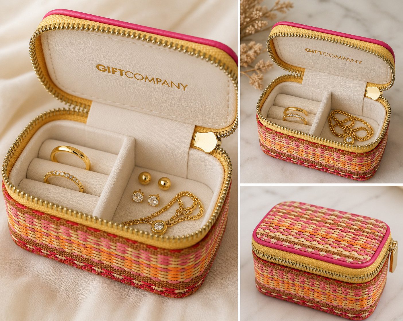Giftcompany Schmucketui Giftcompany - Schmucketui Schmuckkasten "Treasure" 8x4,5x4cm Beige