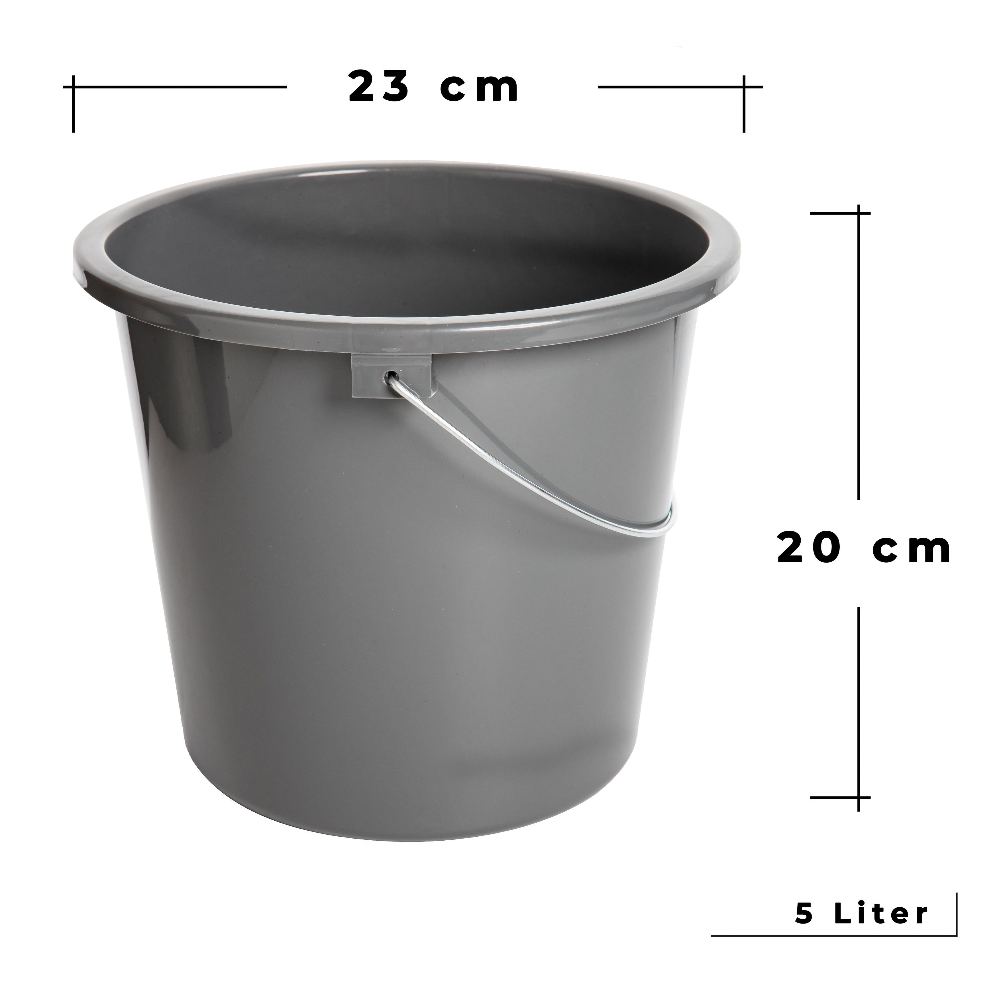 Centi Putzeimer (Spar-Set, Messskala 5 Liter), Haushalteimer, Mit 4-tlg., Putzeimer Eimer