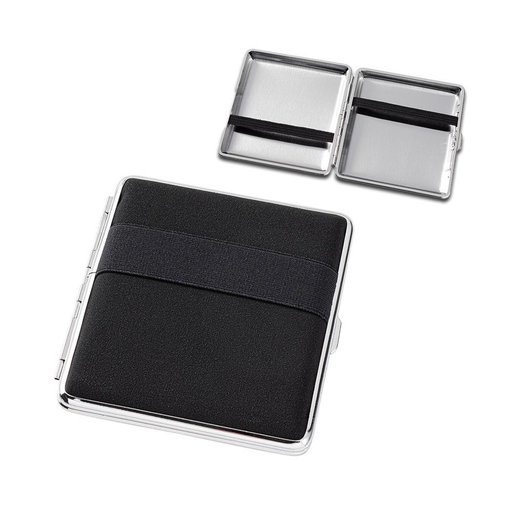 Coumo Aufbewahrungsbox Zigarettenetui mit Außen Gummiband Halterung, für 20 Zigaretten