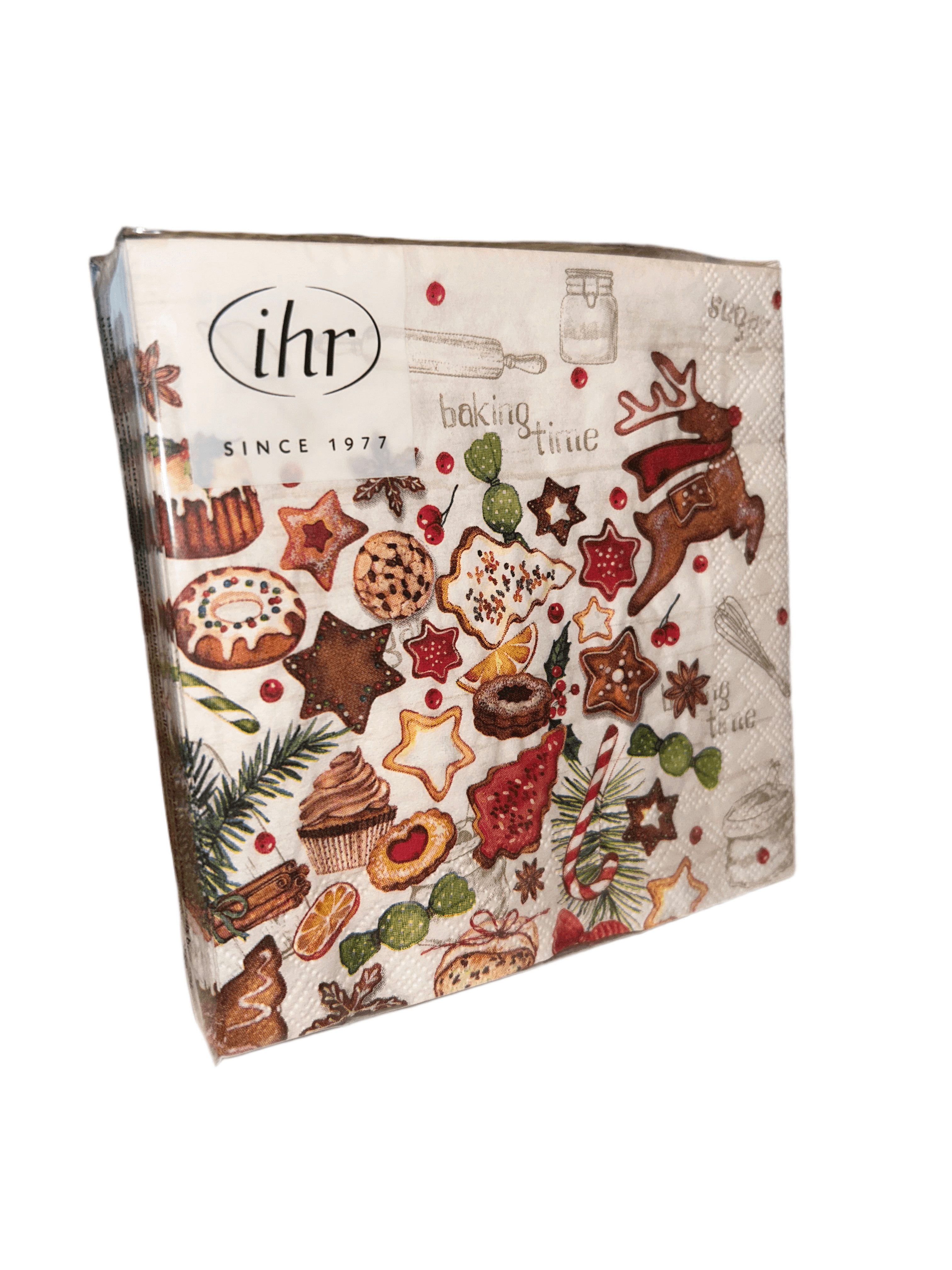 IHR Papierserviette Cocktailservietten 25x25 cm "Süßigkeiten/Treats" von ihr - Weihnachten