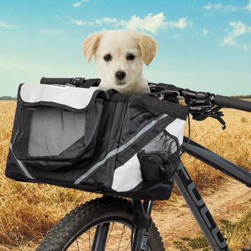 ONVAYA Fahrradhundeanhänger Fahrradkorb für Hunde, Hundekorb für den Lenker