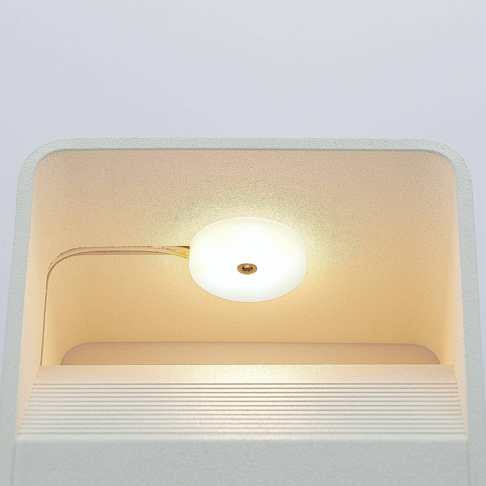 Wandleuchte Lindby inkl. Wandstrahler flammig, Metall, weiß, LED LED-Leuchtmittel Lonisa, fest Leuchtmittel, warmweiß, 1 Modern, verbaut,