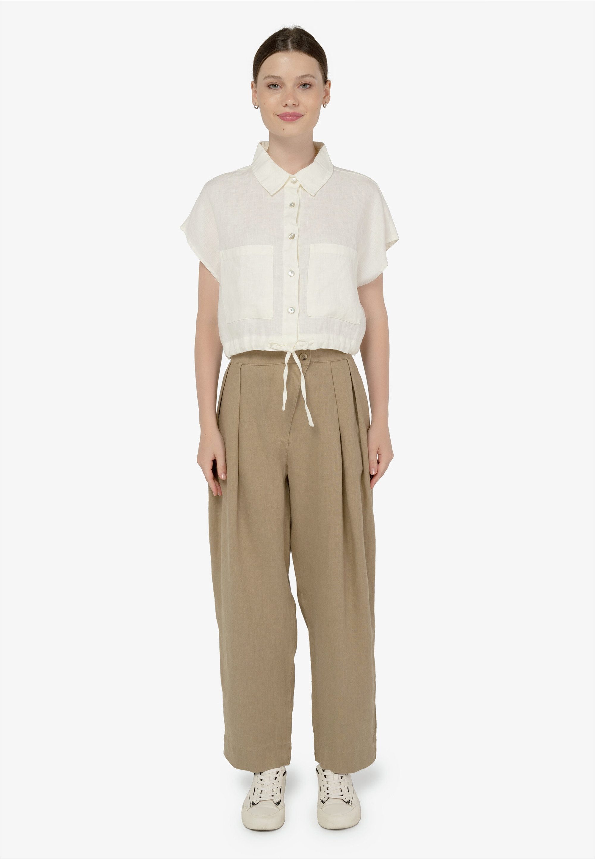 freshlions Klassische Bluse Savannah (1-tlg) mit lockerer Passform