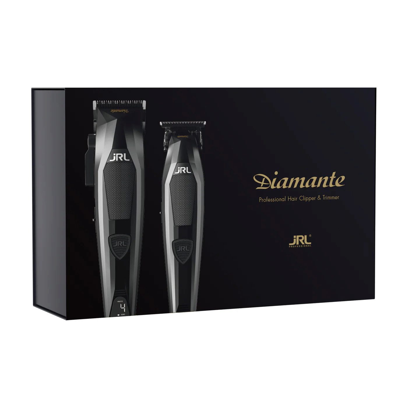 JRL Haarschneider JRL Diamante Clipper & Trimmer Combo Kit, Clipper + Trimmer, Ladestationen, Zubehör & Pflege-Set, Cool Blade™, Smart-Clip™, EZ-Gap™ Blade, Quick-Swap Blade