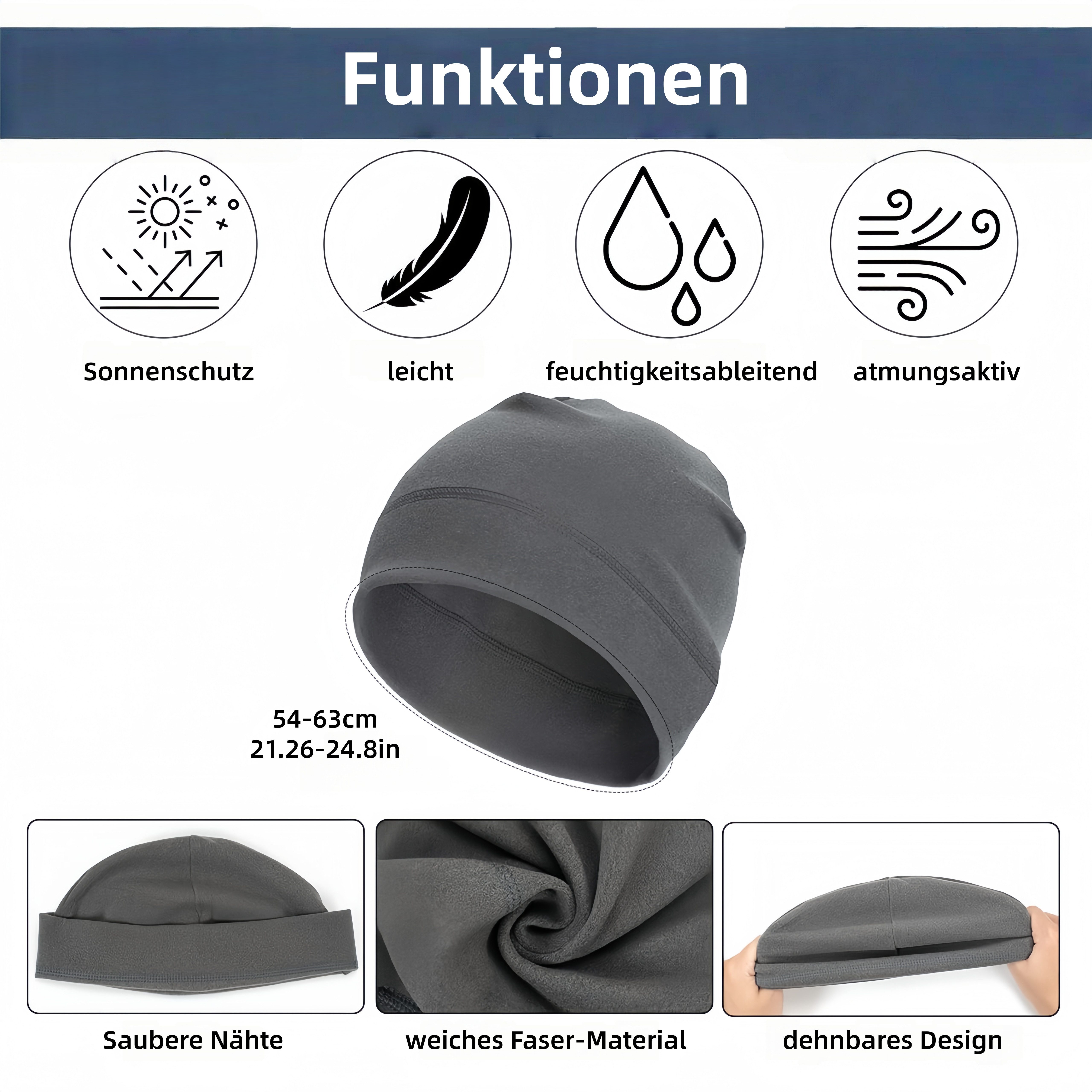 FOUORTUNATE-BEE Strickmütze 3er-Set Outdoor-Fleece-Mützen für warme Wintert günstig online kaufen